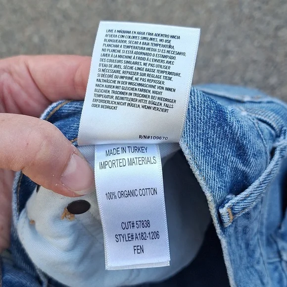 Agolde Fen High Rise distressed straight leg jeans size 25 - Picture 5 of 7